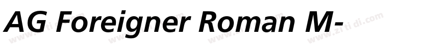 AG Foreigner Roman M字体转换